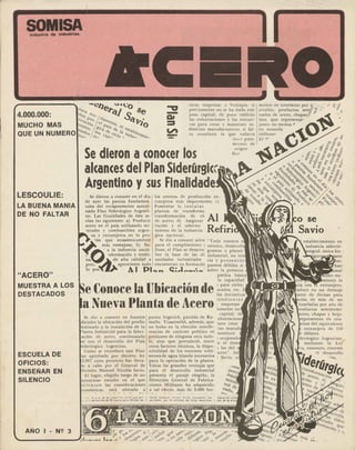 REVISTA ACERO N° 3 - SOMISA 1975