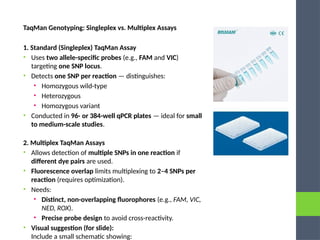 Singleplex Reaction SNPs Analysis Methods SNPs Analysis Methods SNPs Analysis Methods | PPTX