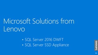 Microsoft Solutions from
Lenovo
 