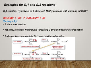 Heterolysis Example SN 1&SN 2 reactions | PPT