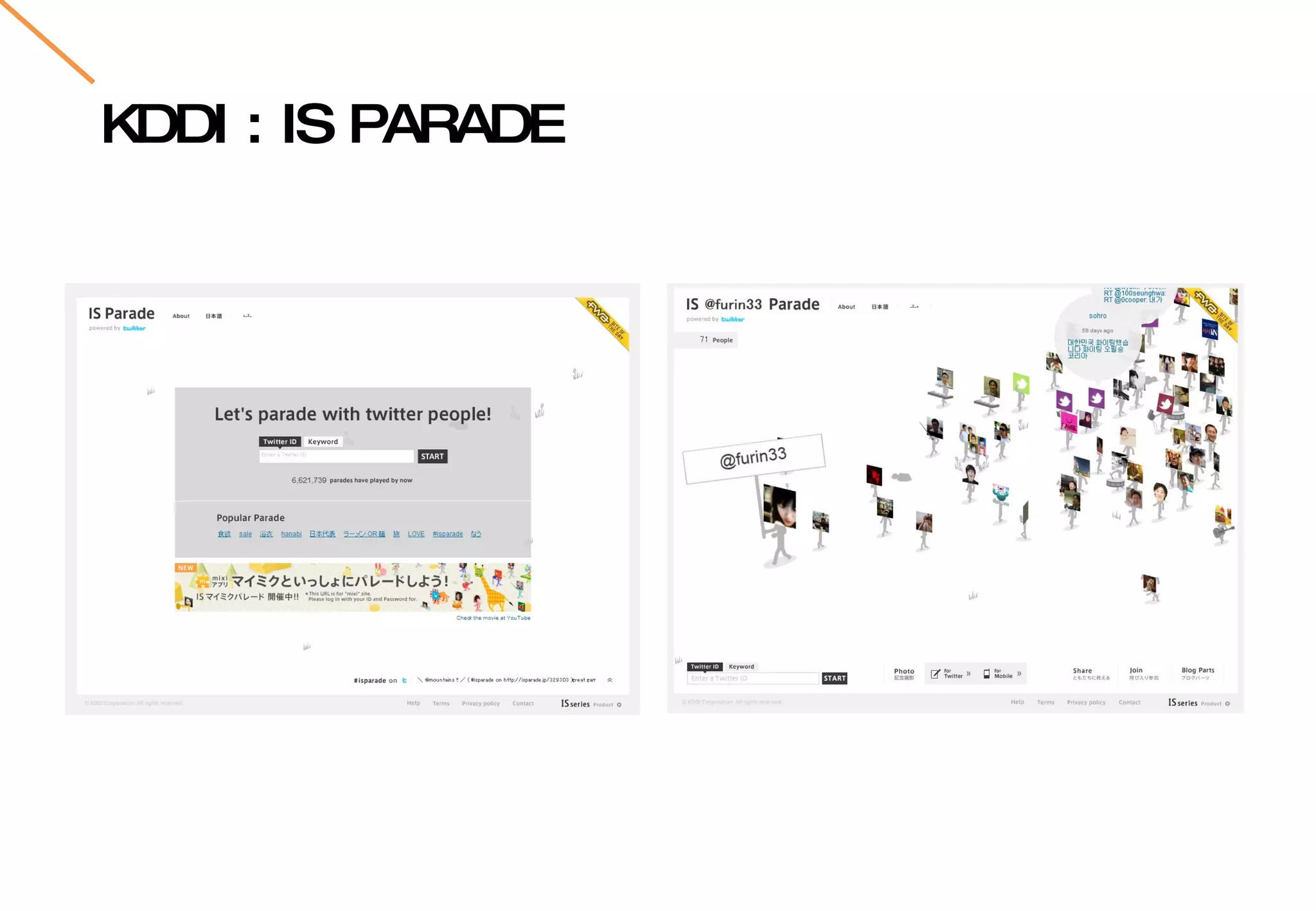 KDDI : IS PARADE