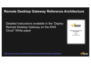 Remote Desktop Gateway Reference Architecture
Detailed instructions available in the “Deploy
Remote Desktop Gateway on the...
