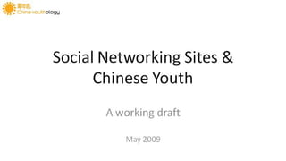 Sns&Chinese Youth China Youthology