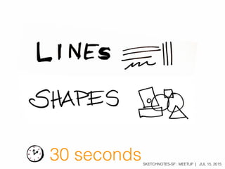 SKETCHNOTES-SF : MEETUP | JUL 15, 2015
30 seconds
 