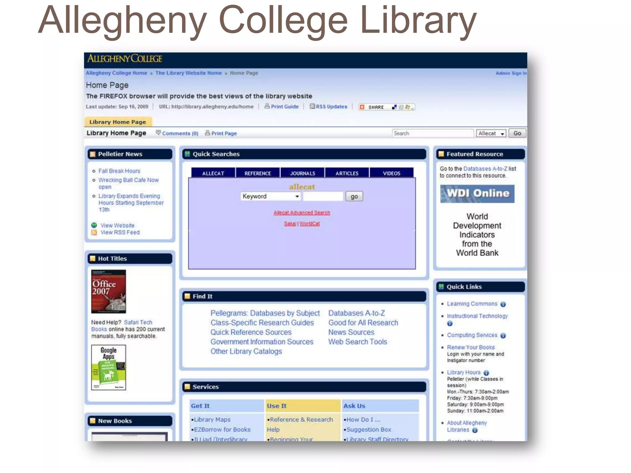 Allegheny College Library 
