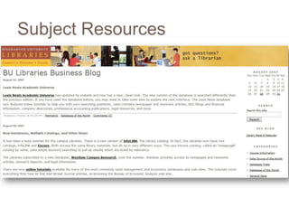 Subject Resources