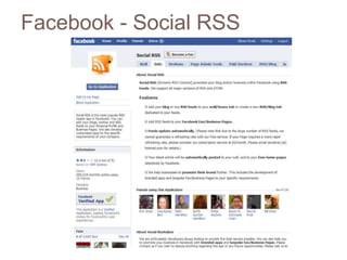 Facebook - Social RSS