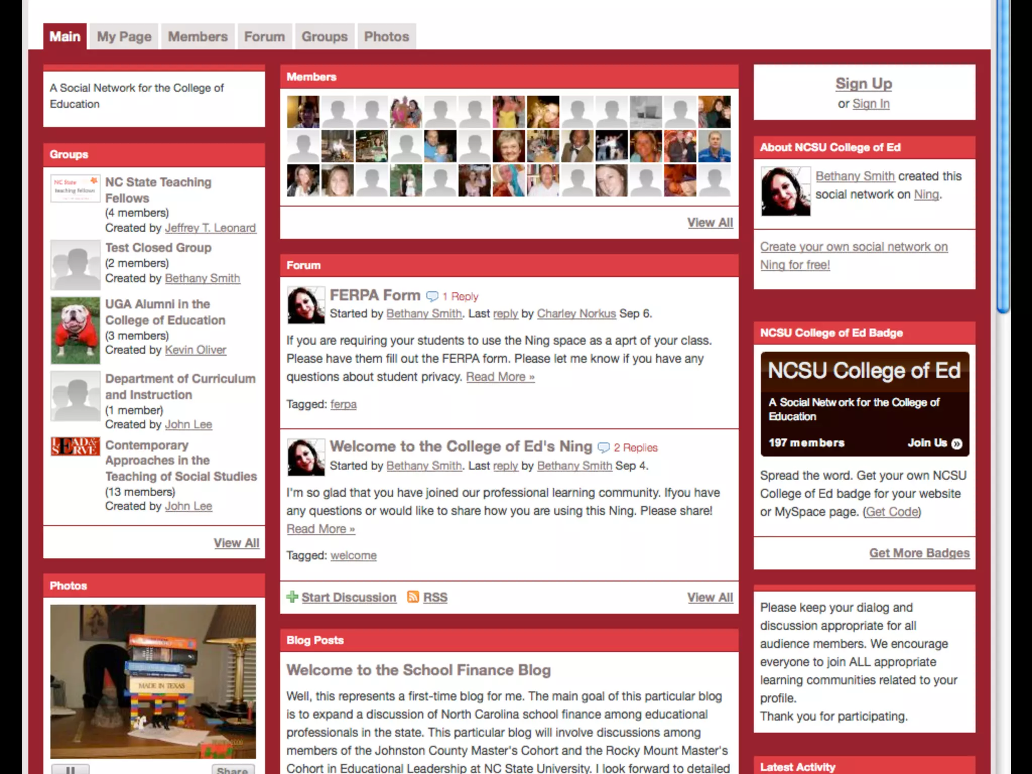 Use of Online Educational Social Networking in a School Environment