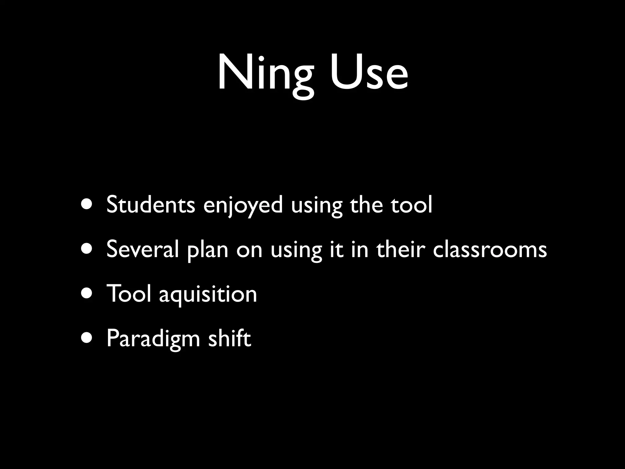 Use of Online Educational Social Networking in a School Environment