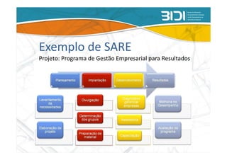 Exemplo de SARE
Projeto: Programa de Gestão Empresarial para Resultados
 