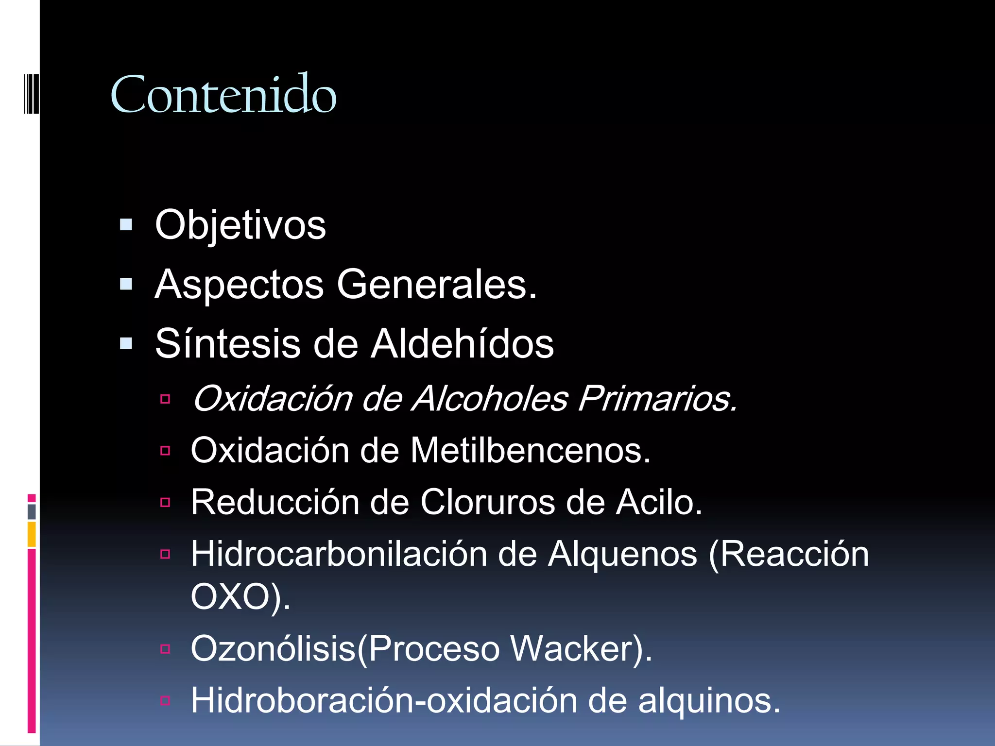 Síntesis de aldehídos y cetonas PPT