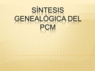 SÍNTESIS
GENEALÓGICA DEL
     PCM
 