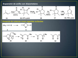 Expansión de anillo con diazometano




Dímeros de cetenas como agentes acilantes
 