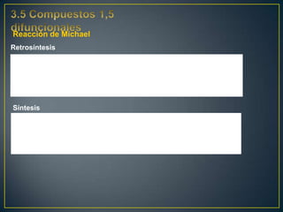 Reacción de Michael
Retrosíntesis




Síntesis
 