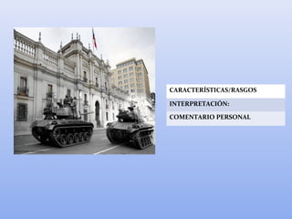 CARACTERÍSTICAS/RASGOS (
INTERPRETACIÓN:
COMENTARIO PERSONAL
 