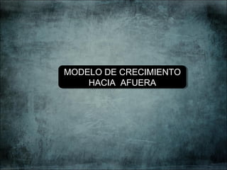 MODELO DE CRECIMIENTO
HACIA AFUERA
MODELO DE CRECIMIENTO
HACIA AFUERA
 