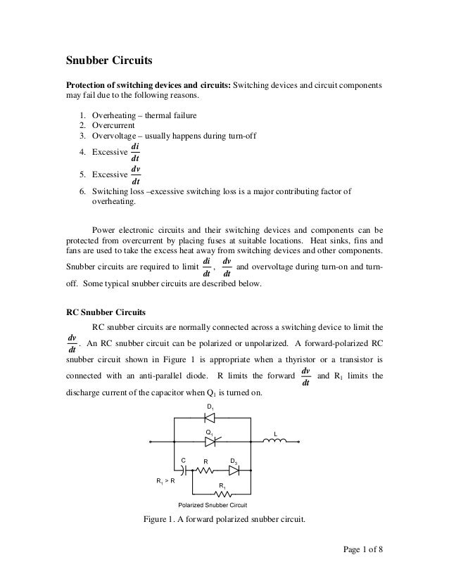 Snubber circuits