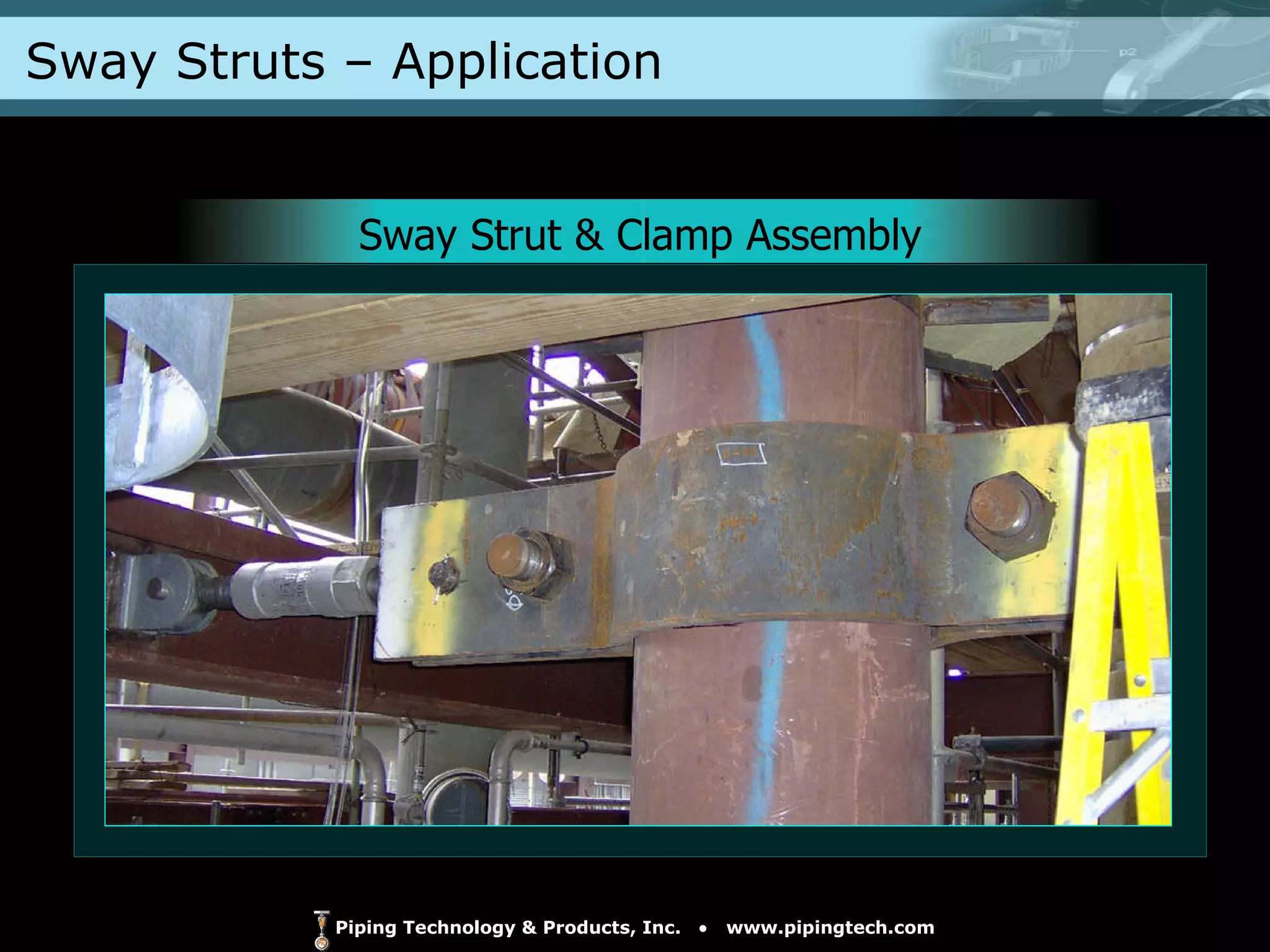 Sway Struts – Application  Sway Strut & Clamp Assembly 