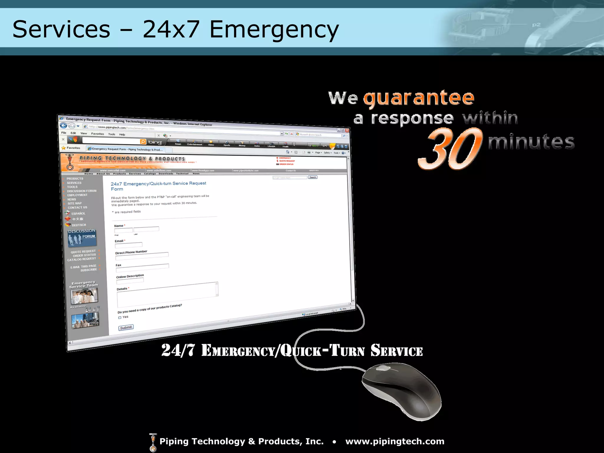 Services – 24x7 Emergency  
