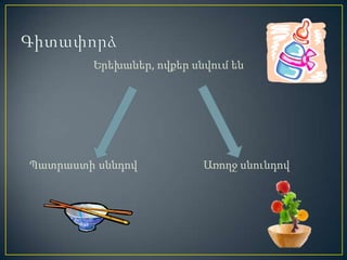 Երեխաներ, ովքեր սնվում են




Պատրաստի սննդով           Առողջ սնունդով
 