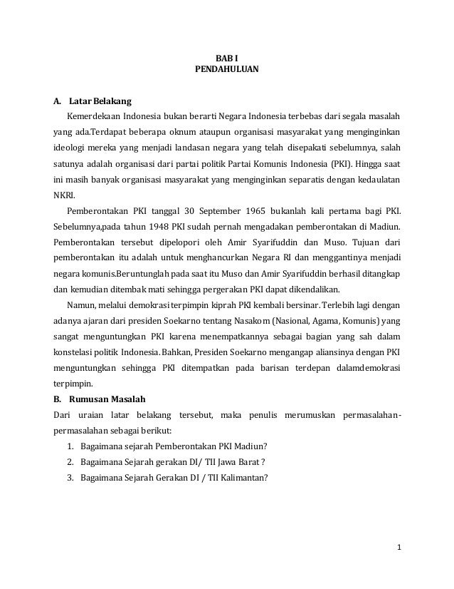 Sejarah Indonesia Pemberontakan Pki Madiun