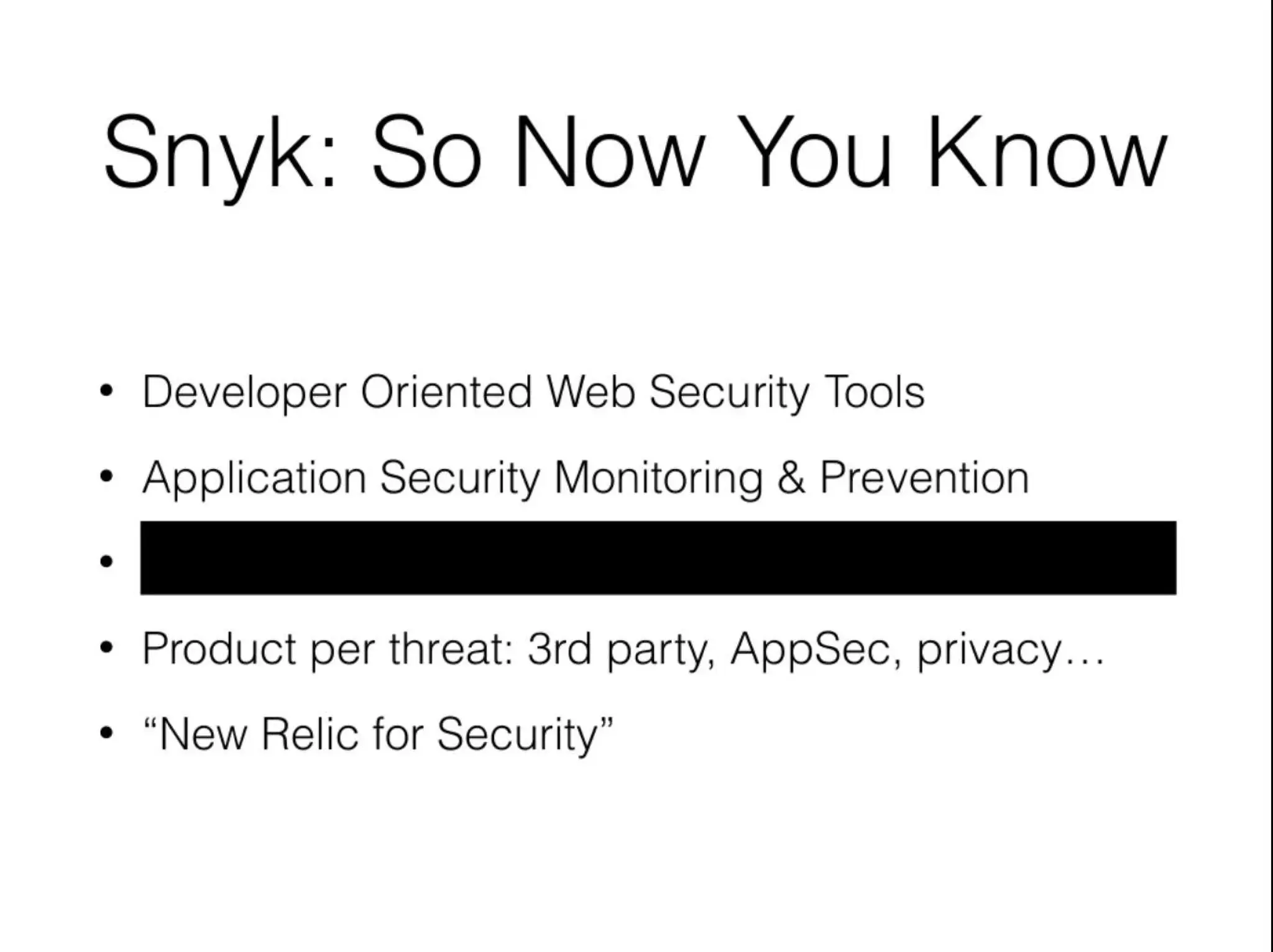 Snyk Pitch Deck