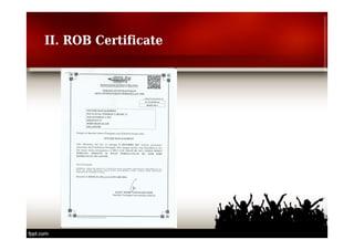 II. ROB Certificate 
 
