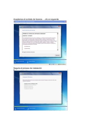 Aceptamos el contrato de licencia…..clic en siguiente




Seguira el proceso de instalaciòn
 