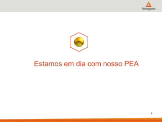 Estamos em dia com nosso PEA

8

 