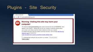 Plugins – Site Security
 