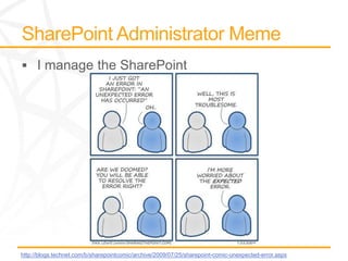 http://blogs.technet.com/b/sharepointcomic/archive/2009/07/25/sharepoint-comic-unexpected-error.aspx
 