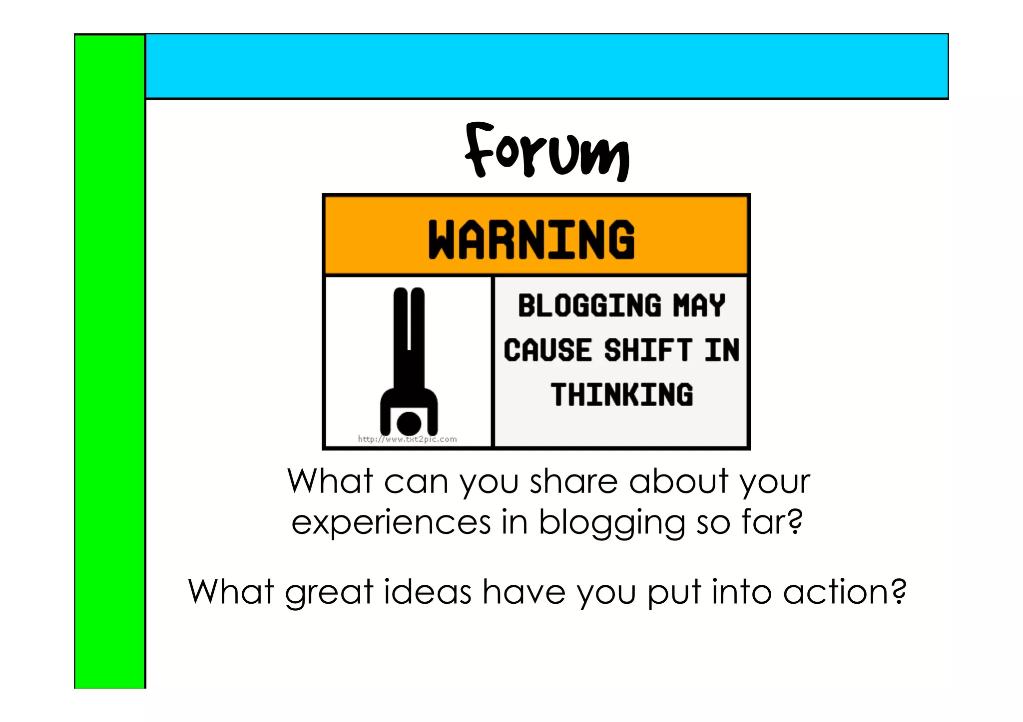 So you've got a blog!