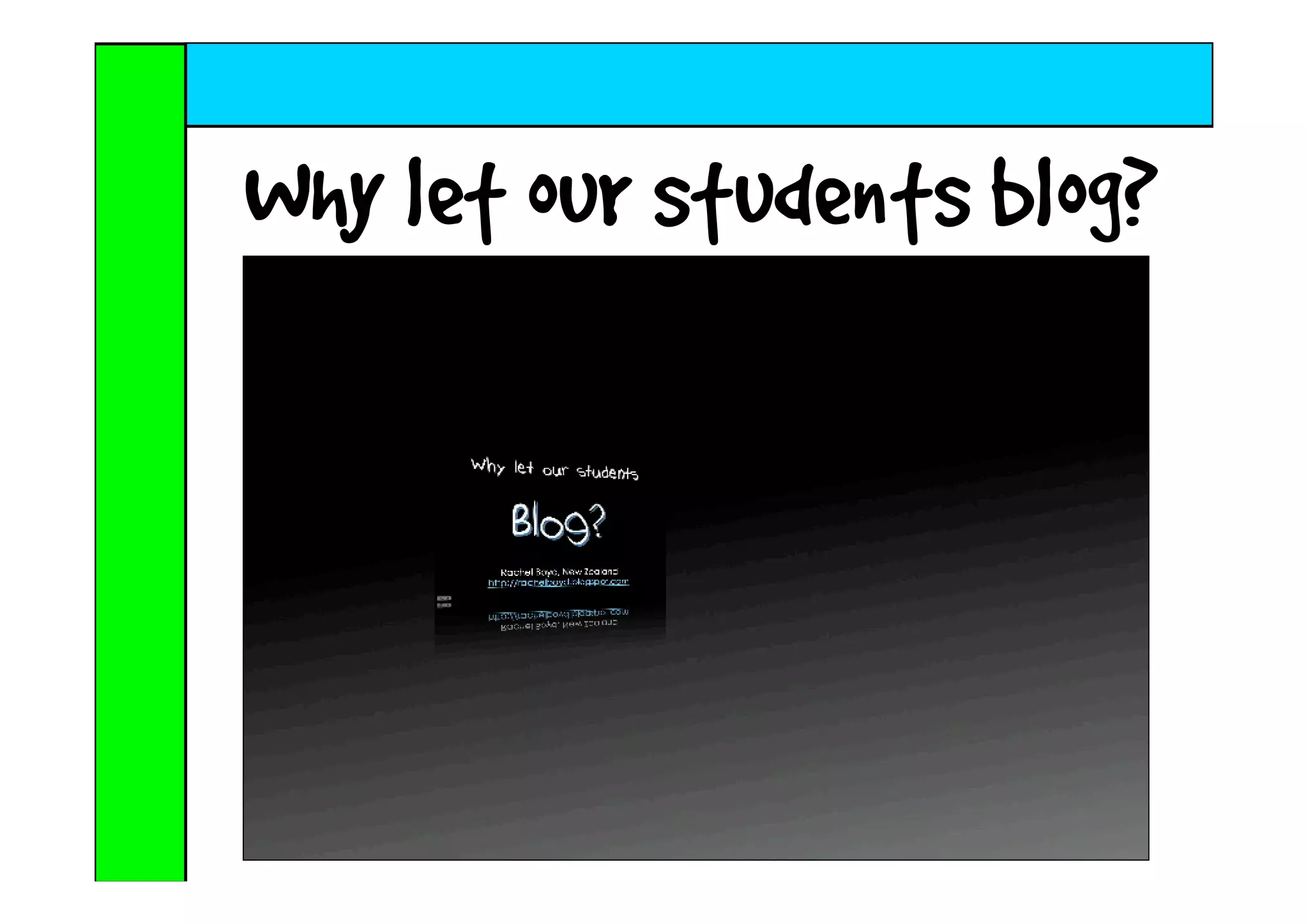 So you've got a blog!