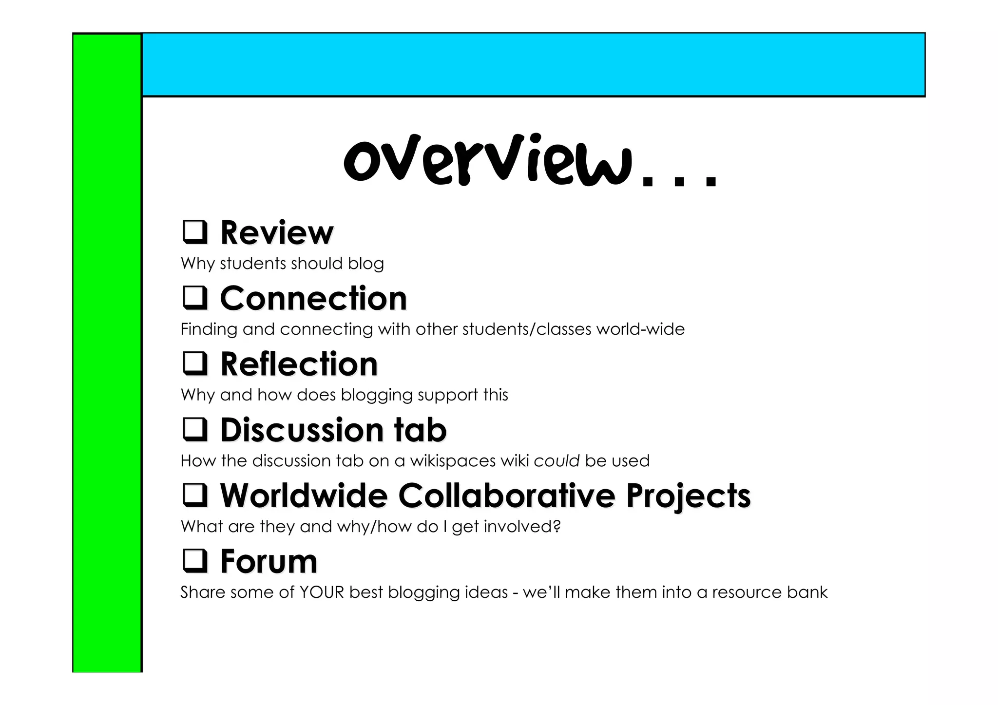 So you've got a blog!