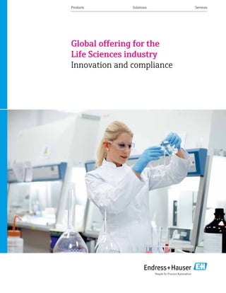 Products	Solutions	Services
Global offering for the
Life Sciences industry
Innovation and compliance
 