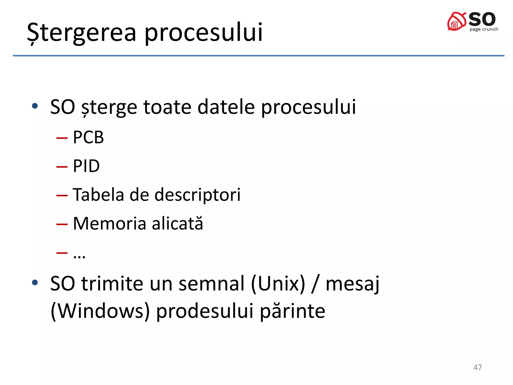Sisteme de Operare: Procese | PPT