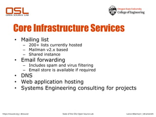 State of the OSU Open Source Lab | PDF