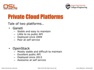 State of the OSU Open Source Lab | PDF