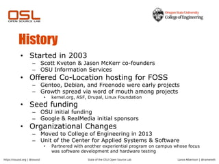 State of the OSU Open Source Lab | PDF