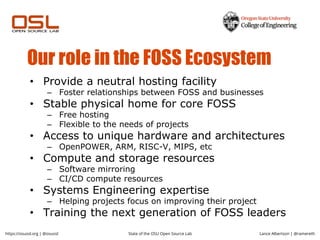 State of the OSU Open Source Lab | PDF
