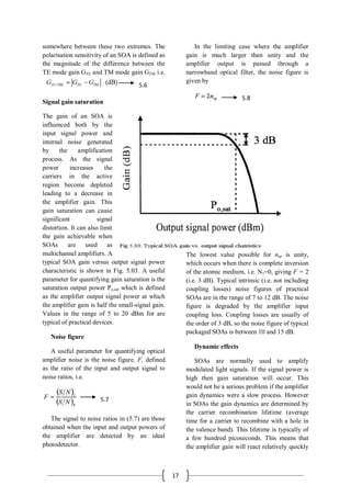 Performance of Semiconductor Optical Amplifier | PDF