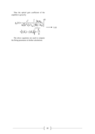 Performance of Semiconductor Optical Amplifier | PDF