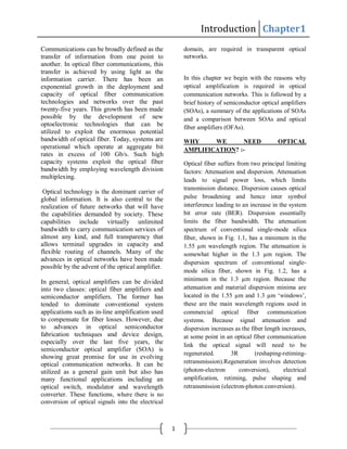 Performance of Semiconductor Optical Amplifier | PDF