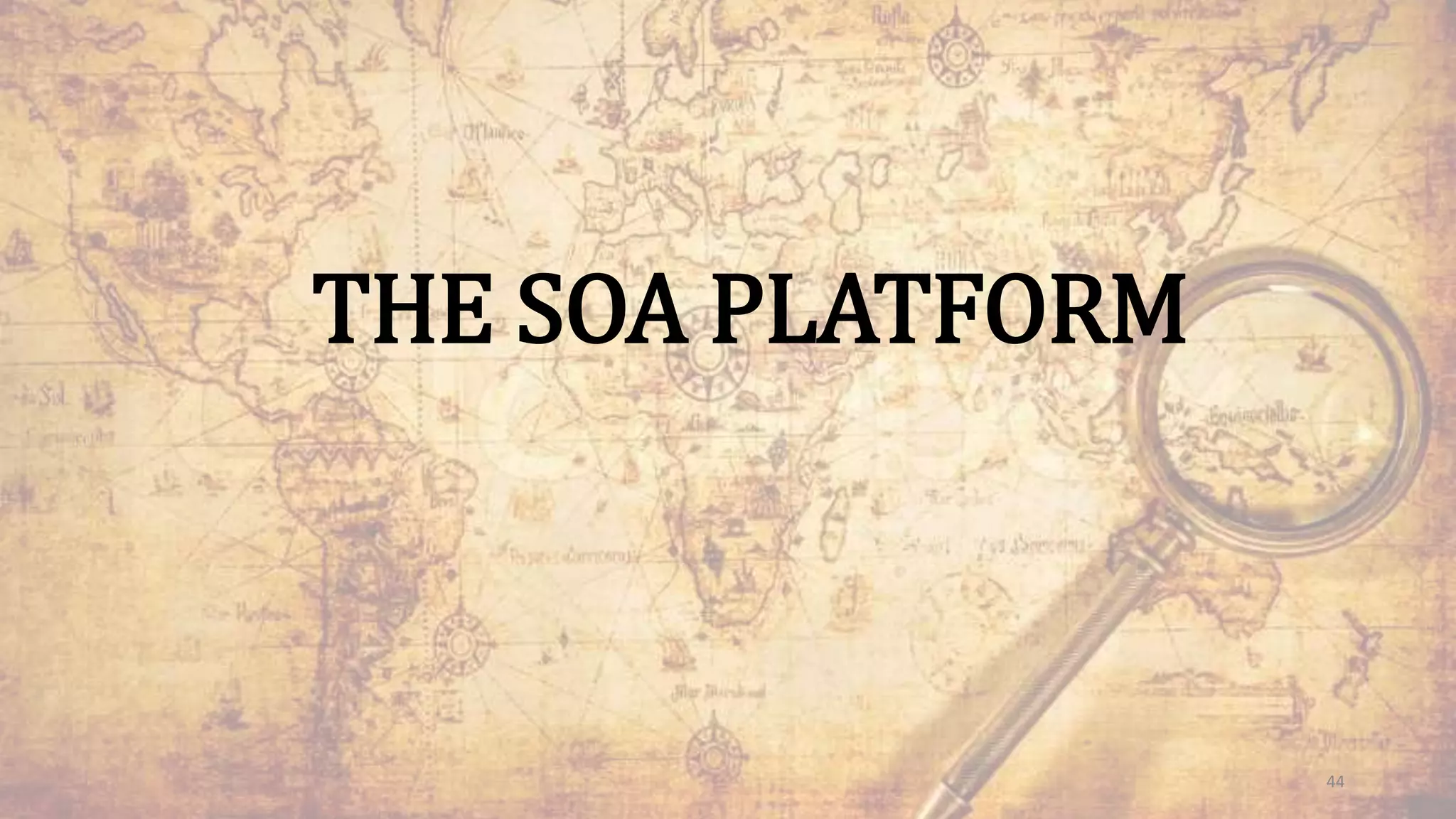 THE SOA PLATFORM
44
 