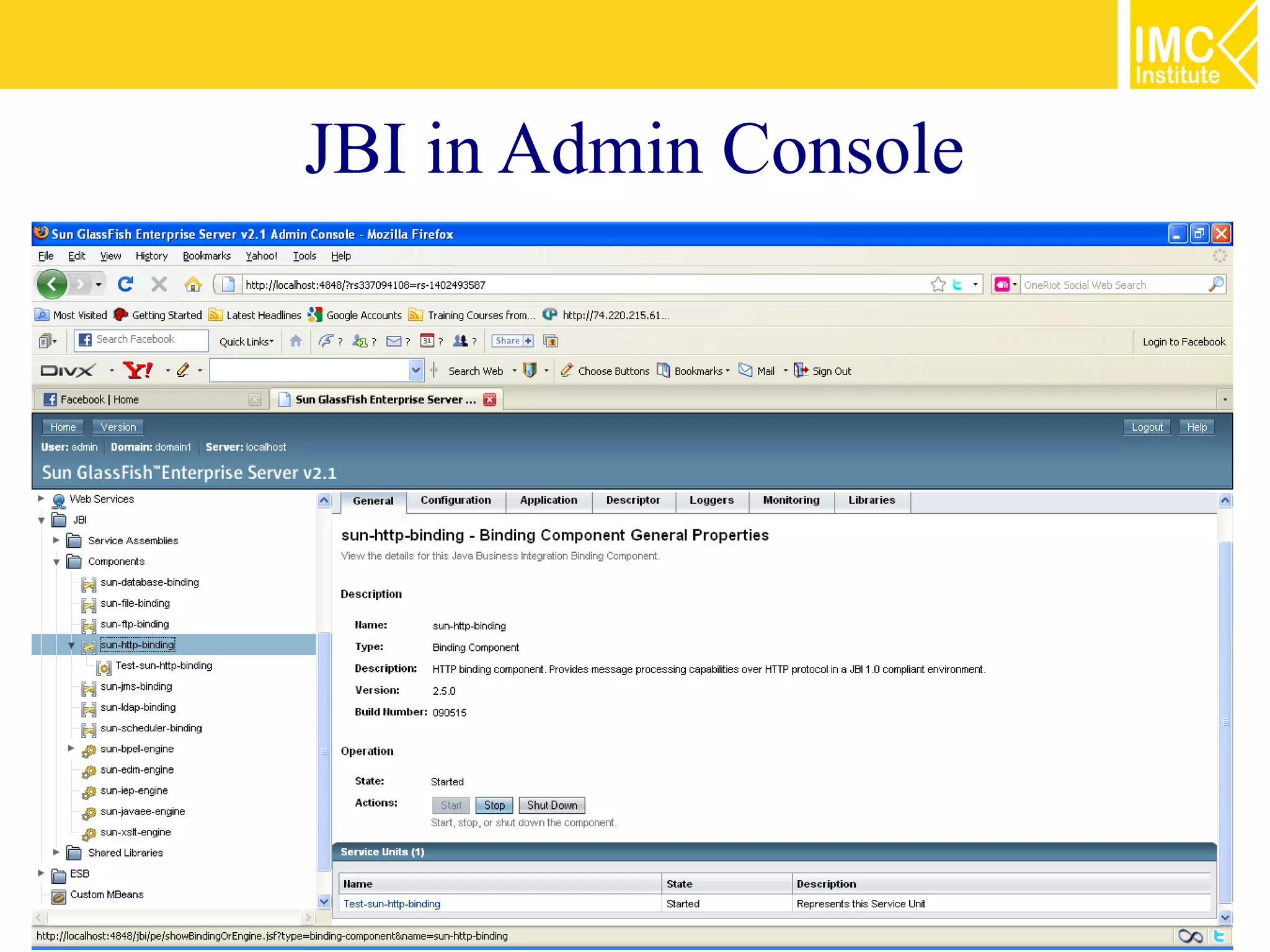 JBI in Admin Console
 