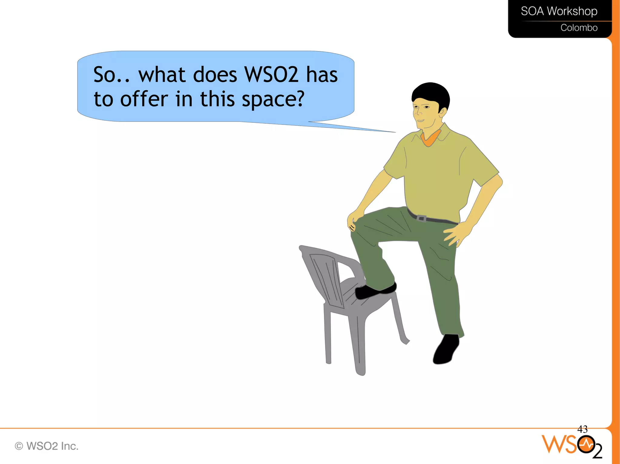 43
So.. what does WSO2 has
to offer in this space?
 