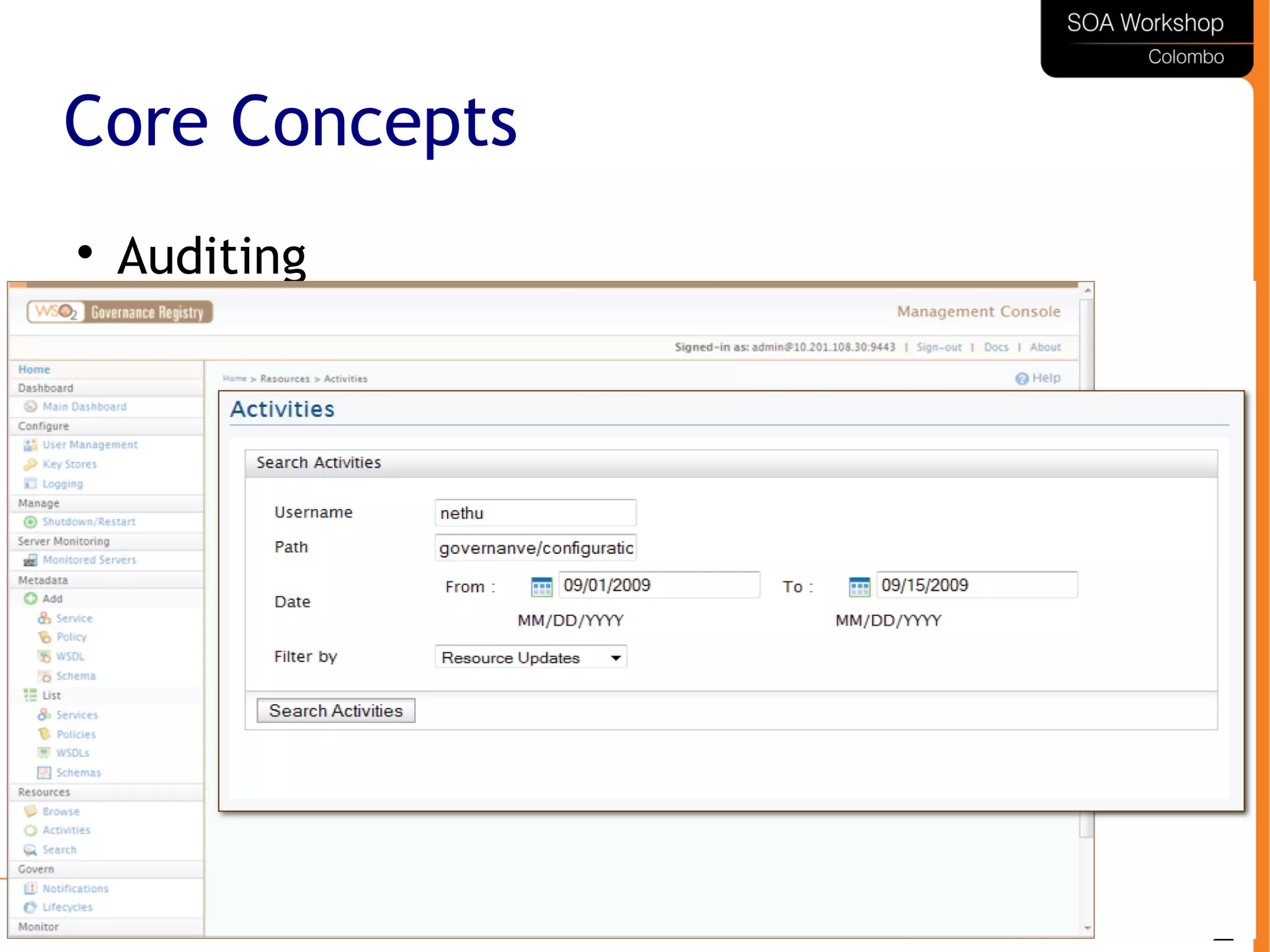 65
Core Concepts

Auditing
 