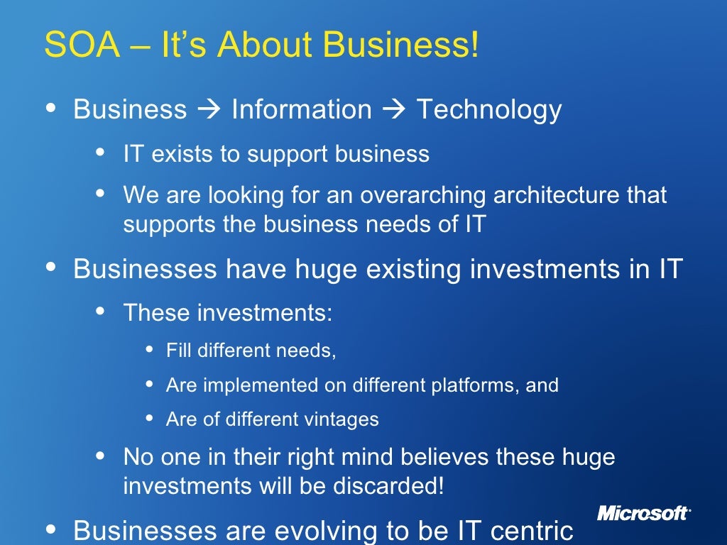SOA in Financial Services SOA in Financial Services