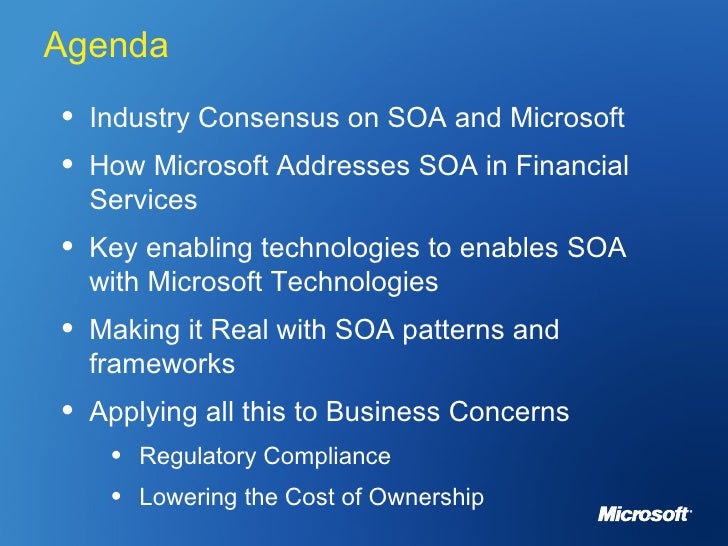 SOA in Financial Services SOA in Financial Services