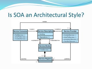 Is SOA an Architectural Style? 
 